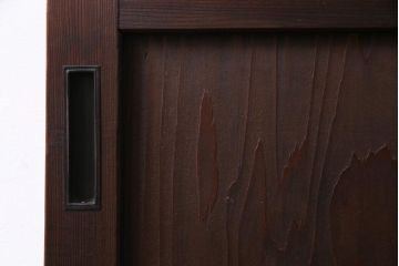 昭和初期　結霜ガラス　シンプルながらもデザイン性が光る引き戸1枚(ガラス戸、建具)