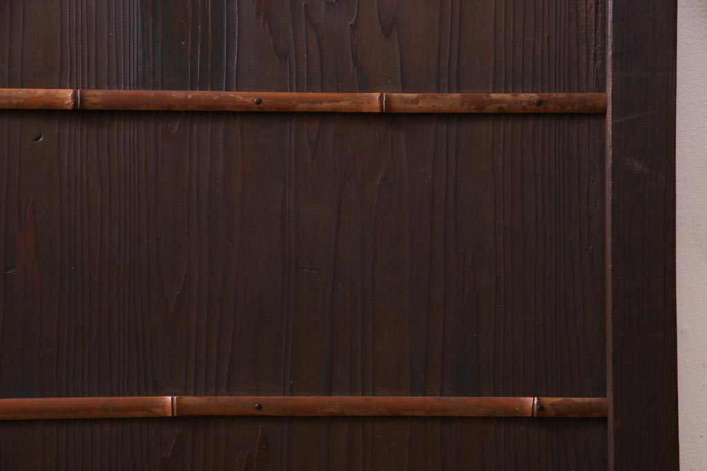 昭和初期　結霜ガラス　シンプルながらもデザイン性が光る引き戸1枚(ガラス戸、建具)