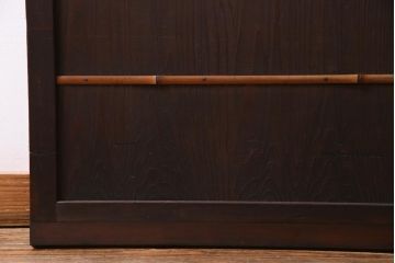 昭和初期　結霜ガラス　シンプルながらもデザイン性が光る引き戸1枚(ガラス戸、建具)