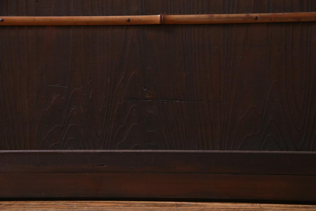 昭和初期　結霜ガラス　シンプルながらもデザイン性が光る引き戸1枚(ガラス戸、建具)