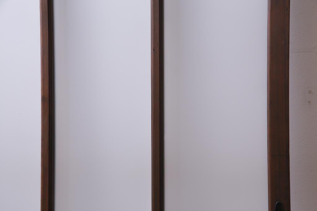 和製アンティーク　麻の葉・つの麻の葉　組子が雰囲気を高めるガラス戸1枚(引き戸、建具)