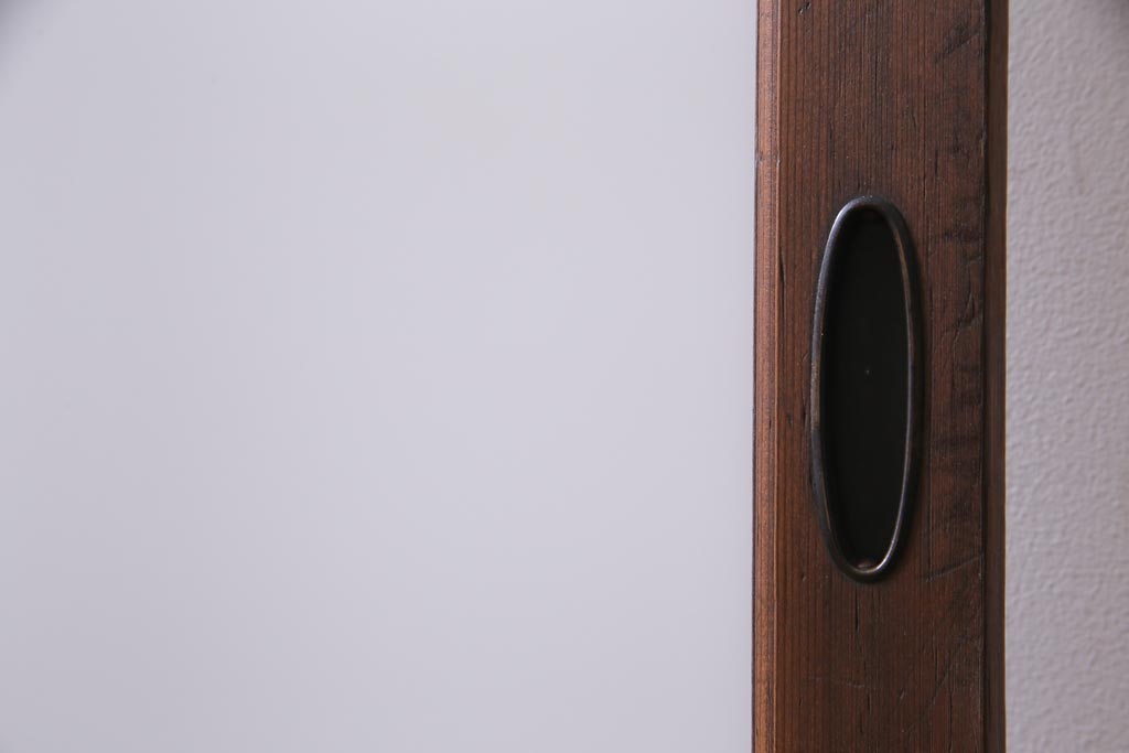 和製アンティーク　麻の葉・つの麻の葉　組子が雰囲気を高めるガラス戸1枚(引き戸、建具)