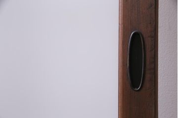 和製アンティーク　麻の葉・つの麻の葉　組子が雰囲気を高めるガラス戸1枚(引き戸、建具)