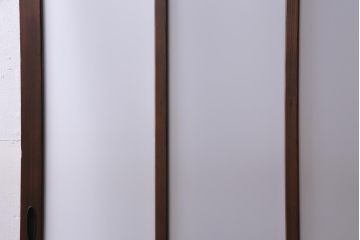 和製アンティーク　麻の葉・つの麻の葉　組子が雰囲気を高めるガラス戸1枚(引き戸、建具)