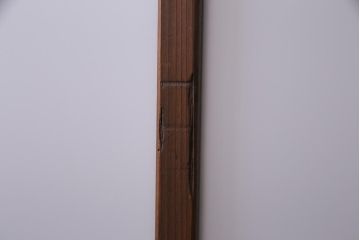 和製アンティーク　麻の葉・つの麻の葉　組子が雰囲気を高めるガラス戸1枚(引き戸、建具)