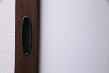 和製アンティーク　麻の葉・つの麻の葉　組子が雰囲気を高めるガラス戸1枚(引き戸、建具)