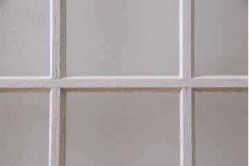 昭和初期　ダイヤガラス　フレンチナチュラルにもぴったりなペイントガラス戸2枚セット(引き戸、建具)