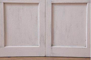 昭和初期　ダイヤガラス　フレンチナチュラルにもぴったりなペイントガラス戸2枚セット(引き戸、建具)
