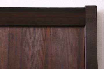 和製アンティーク　大正期　レトロモダンな組子入り板戸(引き戸、建具)2枚セット