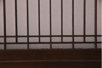 和製アンティーク　大正期　レトロモダンな組子入り板戸(引き戸、建具)2枚セット