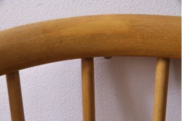 ヴィンテージ家具　イギリスビンテージ　ERCOL(アーコール)　座り心地のよいスタイリッシュなスモーカーズチェア(ダイニングチェア、アームチェア)(1)
