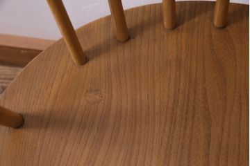 ヴィンテージ家具　イギリスビンテージ　ERCOL(アーコール)　座り心地のよいスタイリッシュなスモーカーズチェア(ダイニングチェア、アームチェア)(2)