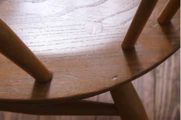 ヴィンテージ家具　イギリスビンテージ　ERCOL(アーコール)　座り心地のよいスタイリッシュなスモーカーズチェア(ダイニングチェア、アームチェア)(2)