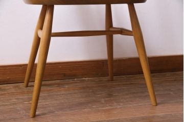 ヴィンテージ家具　イギリスビンテージ　ERCOL(アーコール)　座り心地のよいスタイリッシュなスモーカーズチェア(ダイニングチェア、アームチェア)(3)