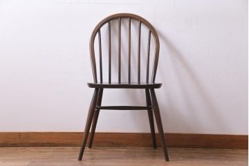 ヴィンテージ家具　イギリスビンテージ　ERCOL(アーコール)　落ちついた色味のウィンザーチェア(ワークチェア、椅子、ウインザーチェア)(1)
