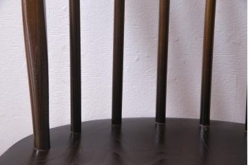 ヴィンテージ家具　イギリスビンテージ　ERCOL(アーコール)　落ちついた色味のウィンザーチェア(ワークチェア、椅子、ウインザーチェア)(1)