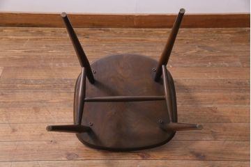 ヴィンテージ家具　イギリスビンテージ　ERCOL(アーコール)　落ちついた色味のウィンザーチェア(ワークチェア、椅子、ウインザーチェア)(1)