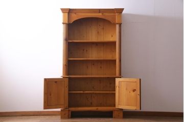 ヴィンテージ家具　フランスビンテージ　パイン材　ナチュラルカントリーにぴったりなカップボード(オープンラック、飾り棚)