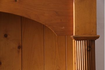 ヴィンテージ家具　フランスビンテージ　パイン材　ナチュラルカントリーにぴったりなカップボード(オープンラック、飾り棚)