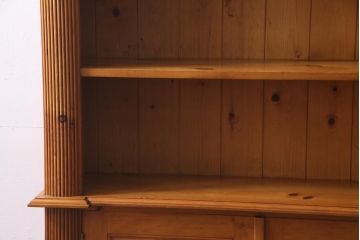 ヴィンテージ家具　フランスビンテージ　パイン材　ナチュラルカントリーにぴったりなカップボード(オープンラック、飾り棚)
