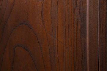 和製アンティーク　激レア!　ケヤキ材　重厚感と繊細な技が楽しめる組子入り板戸(引き戸、ガラス帯戸、建具)4枚セット