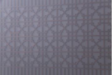 和製アンティーク　激レア!　ケヤキ材　重厚感と繊細な技が楽しめる組子入り板戸(引き戸、ガラス帯戸、建具)4枚セット