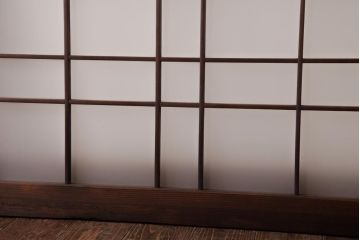 和製アンティーク　すりガラス入り　レトロな雰囲気が趣きあふれるガラス戸2枚セット(窓、建具)