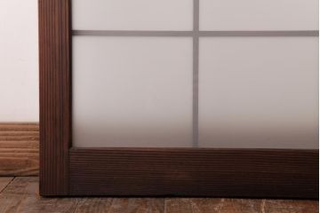 和製アンティーク　すりガラス入り　レトロな雰囲気が趣きあふれるガラス戸2枚セット(窓、建具)