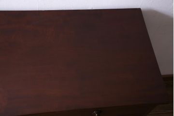 アンティーク家具　ヨーロッパアンティーク　ヴィクトリアン　マホガニー材　シンプルで上品なチェスト(引き出し、タンス)