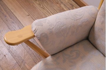 中古　イギリス　ERCOL(アーコール)　エバーグリーン　1人掛けイージーチェア(アームチェア、ソファ)(定価約29万円)(1)