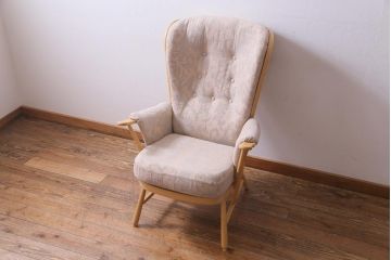 中古　イギリス　ERCOL(アーコール)　エバーグリーン　1人掛けイージーチェア(アームチェア、ソファ)(定価約29万円)(2)