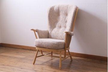 中古　イギリス　ERCOL(アーコール)　エバーグリーン　1人掛けイージーチェア(アームチェア、ソファ)(定価約29万円)(2)