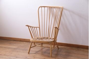 中古　イギリス　ERCOL(アーコール)　エバーグリーン　1人掛けイージーチェア(アームチェア、ソファ)(定価約29万円)(2)