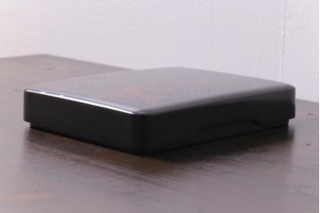 アンティーク雑貨　和製アンティーク　硯付き　草花文　木製の蒔絵硯箱