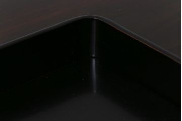 アンティーク雑貨　和製アンティーク　硯付き　草花文　木製の蒔絵硯箱