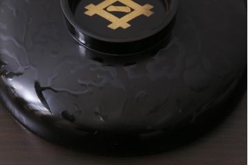和製アンティーク　蒔絵　鴨　和モダンな蓋付き椀5つセット(お椀、漆器)(1)