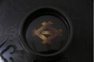 和製アンティーク　蒔絵　鴨　和モダンな蓋付き椀5つセット(お椀、漆器)(1)