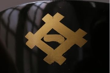 和製アンティーク　蒔絵　鴨　和モダンな蓋付き椀5つセット(お椀、漆器)(1)