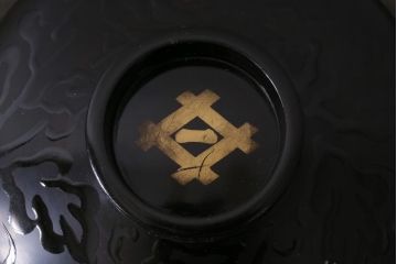 和製アンティーク　蒔絵　鴨　和モダンな蓋付き椀5つセット(お椀、漆器)(2)