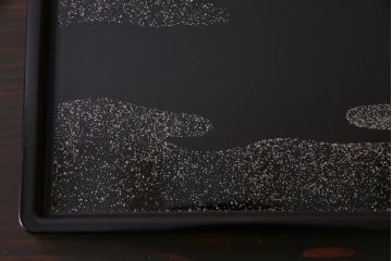 昭和中期　外箱付き　木曽平沢塗　木製　秋の七草　秋草蒔絵の富貴重3組(重箱、漆器)(2)