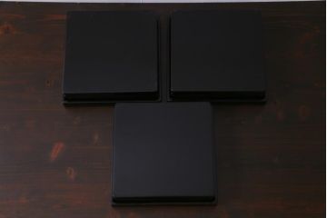 昭和中期　外箱付き　木曽平沢塗　木製　秋の七草　秋草蒔絵の富貴重3組(重箱、漆器)(2)