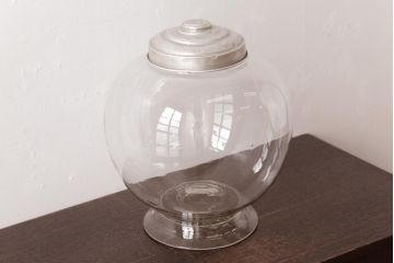アンティーク雑貨　昭和レトロ　古いアンティーク地球瓶(ガラス瓶、ガラスビン)(2)