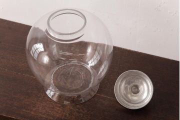アンティーク雑貨　昭和レトロ　ふっくらとしたフォルムが可愛らしい地球瓶(ガラス瓶、ガラスビン)(1)