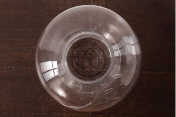 アンティーク雑貨　昭和レトロ　ふっくらとしたフォルムが可愛らしい地球瓶(ガラス瓶、ガラスビン)(1)