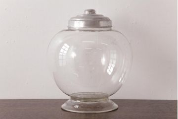 アンティーク雑貨　昭和レトロ　ふっくらとしたフォルムが可愛らしい地球瓶(ガラス瓶、ガラスビン)(2)