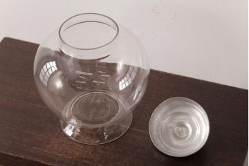 アンティーク雑貨　昭和レトロ　ふっくらとしたフォルムが可愛らしい地球瓶(ガラス瓶、ガラスビン)(2)