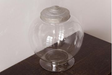 アンティーク雑貨　昭和レトロ　ふっくらとしたフォルムが可愛らしい地球瓶(ガラス瓶、ガラスビン)(3)