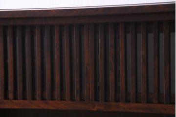 中古　九州民芸家具　和モダンなデザインが目を惹くサイドボード(収納棚、食器棚)