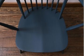 イギリスビンテージ　ペイント家具　ERCOL(アーコール)  シックなカラーがお洒落なラウンジチェア(椅子、アームチェア、ヴィンテージ)