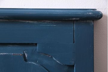 アンティーク家具　イギリスアンティーク　シャビーなペイントがおしゃれな木製ベンチ(2人掛け)